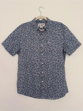 Original Penguin Men's Button Down Floral Shirt Summer Resort Office